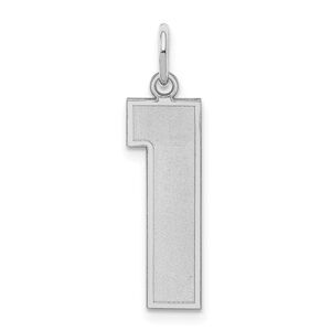 Sterling Silver, Jersey Collection, Large Number 1 Pendant